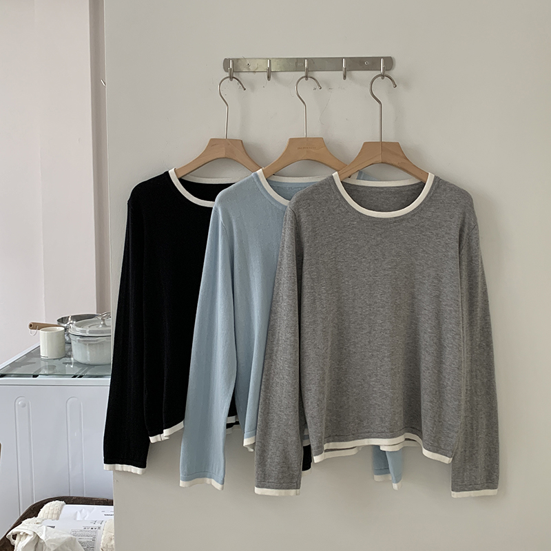 Women'S Fashion Brands - 100% Cotton Women O-neck Color Blocking