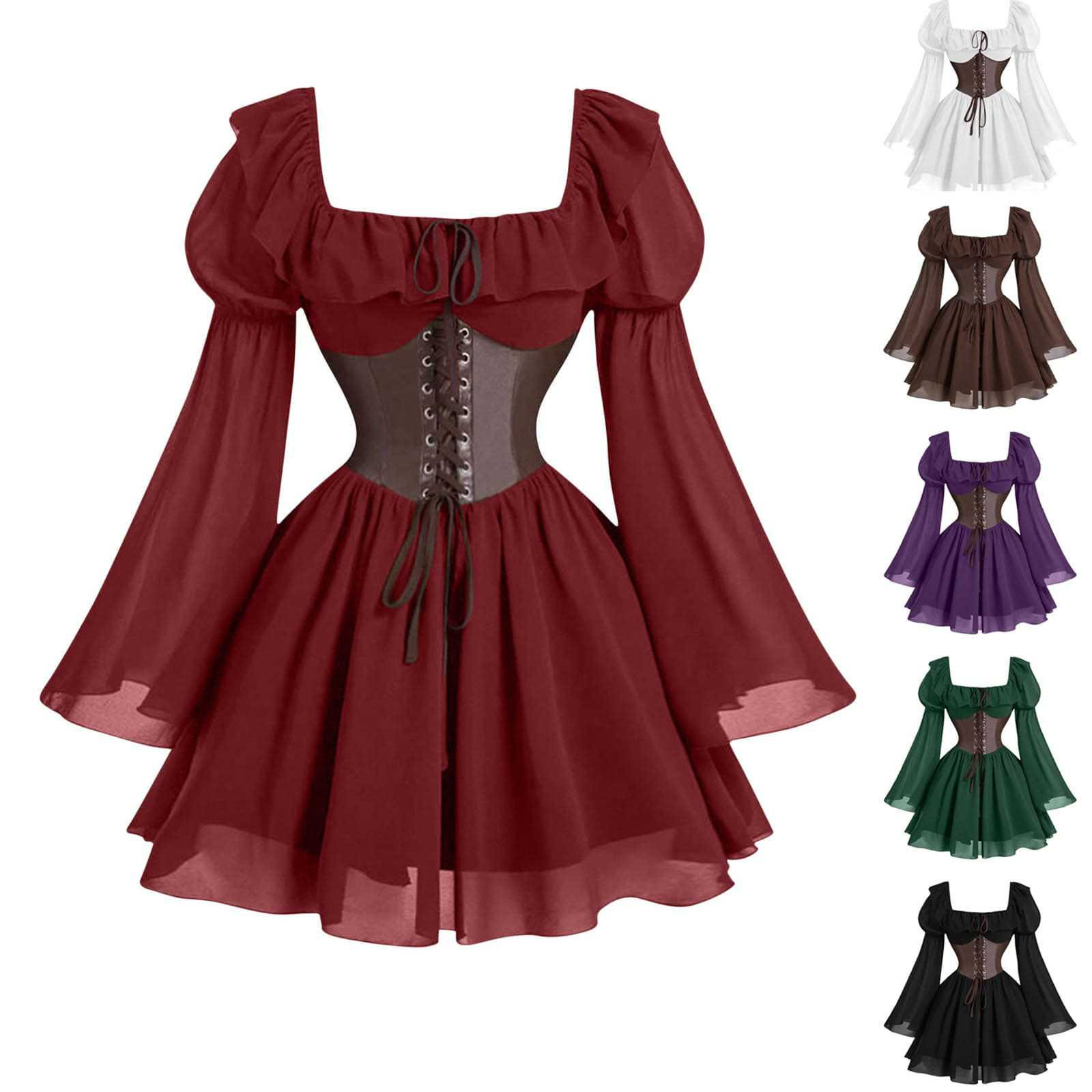 Women'S Fashion Victorian - Renaissance Medieval Long Sleeve Women's Puff