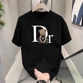 Women'S Fashion Graphic Tees - Luxury Brand Cute Bear Print Tee