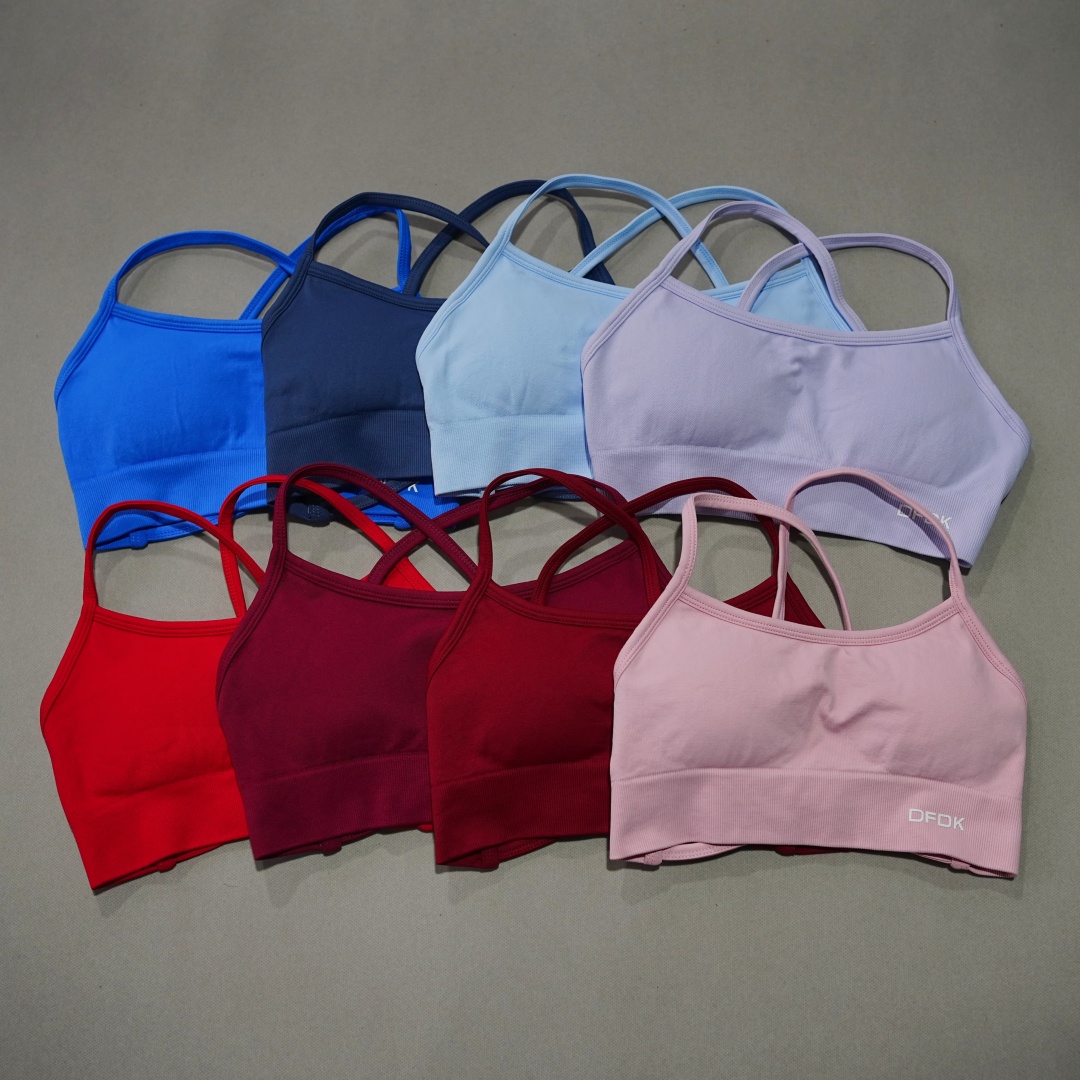 Bra Top Seamless - DFDK Ribbed Seamless Cross Back Yoga