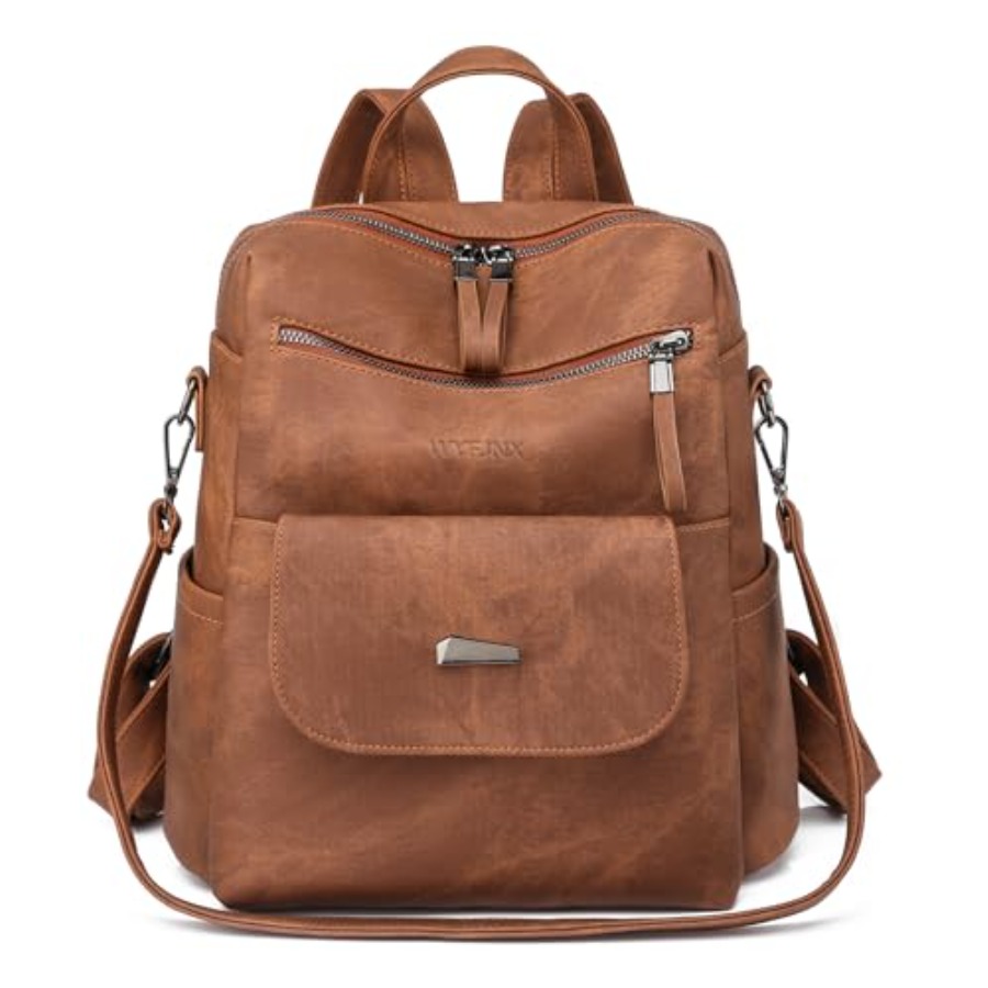 Women Fashion Handbags - PU Leather Backpack Purse for Women