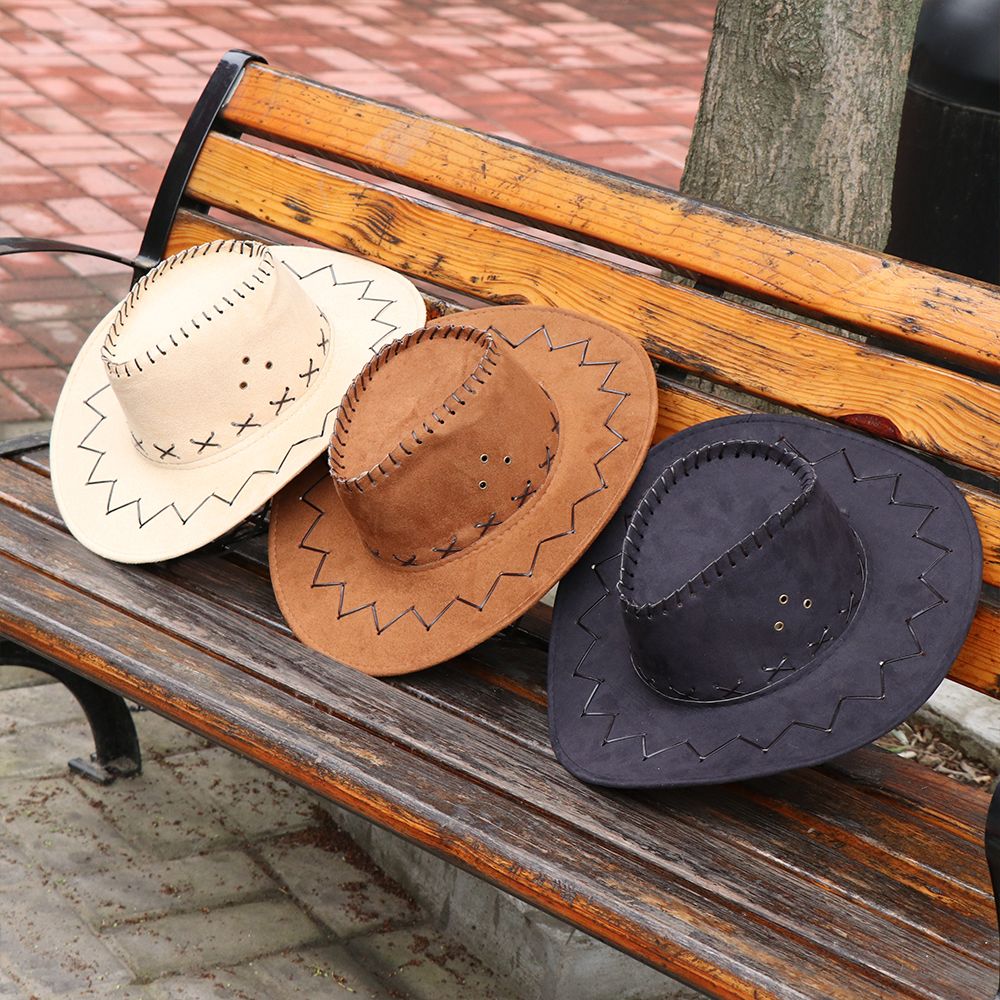 Unisex Cowboy Hat Suede Fashio - đánh giá và giá Women'S Fashion Wild West