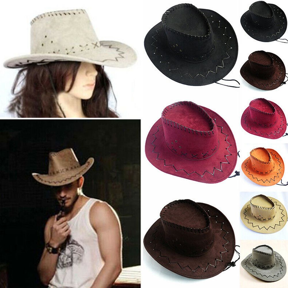 Unisex Cowboy Hat Suede Fashio - đánh giá và giá Women'S Fashion Wild West