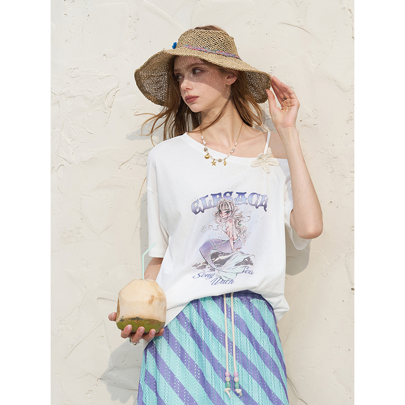 ELFSACK Women's Off Shoulder W - đánh giá và giá Women'S Fashion Graphic Tees