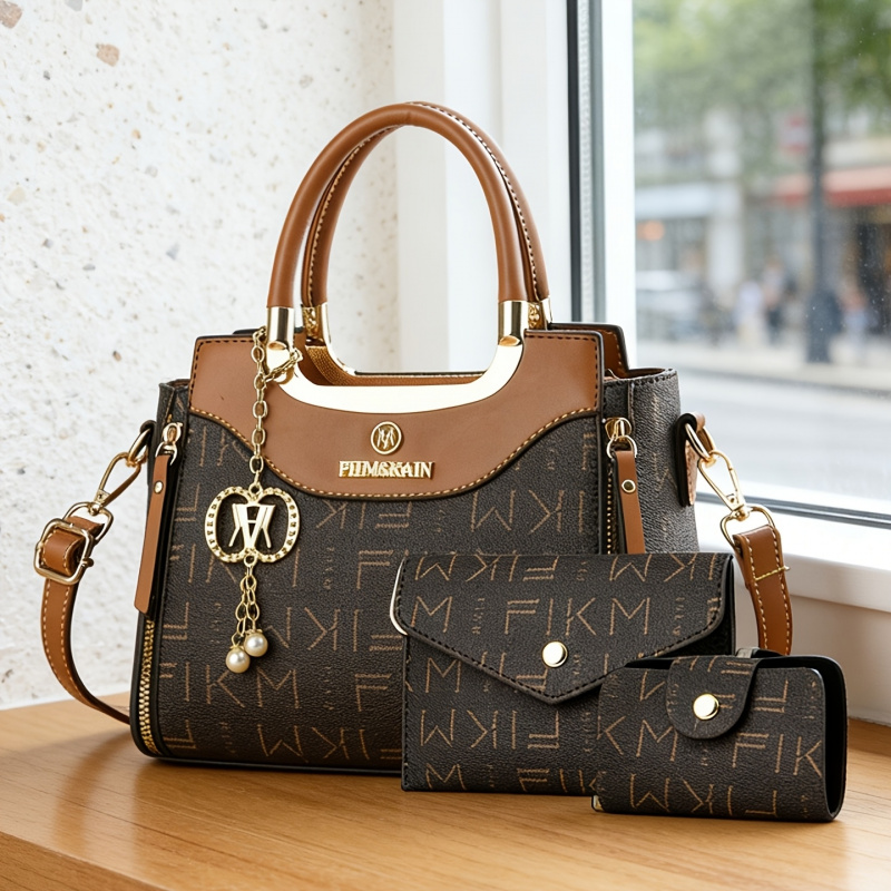 3-piece set of light luxury hi - đánh giá và giá Women Fashion Handbags