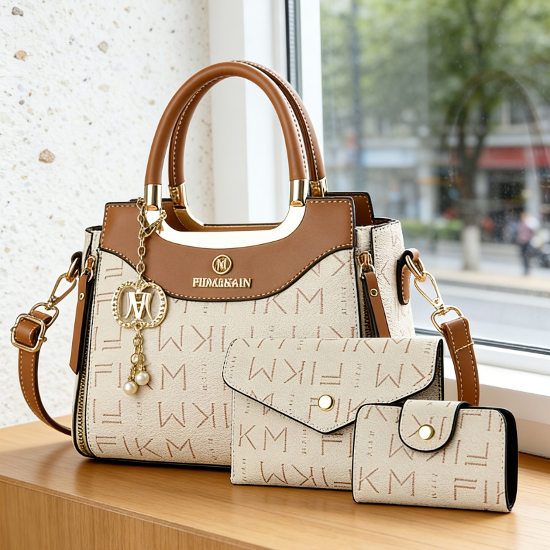 3-piece set of light luxury hi - đánh giá và giá Women Fashion Handbags
