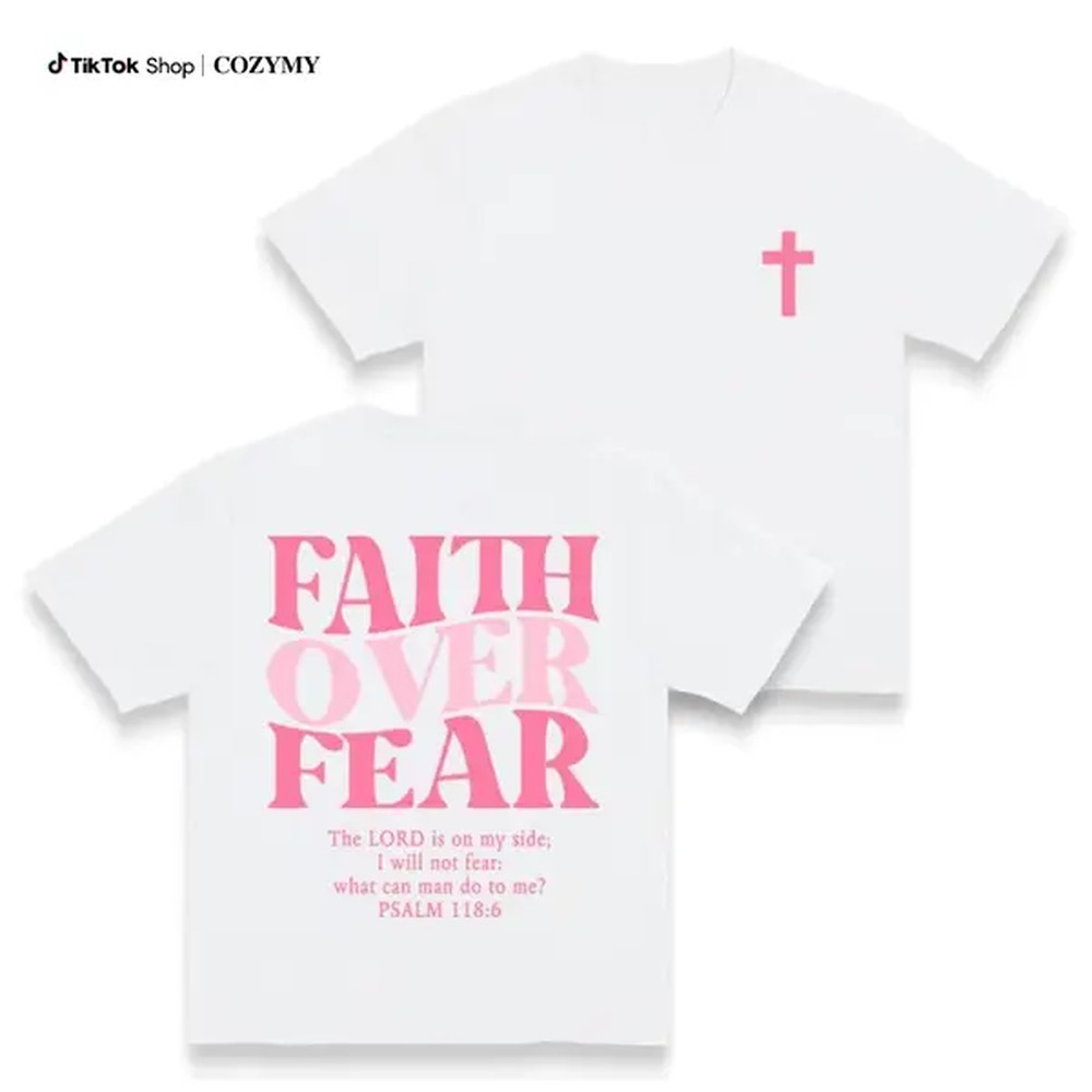 Faith Over Fear Graphic Tees - - đánh giá và giá Women'S Fashion Graphic Tees