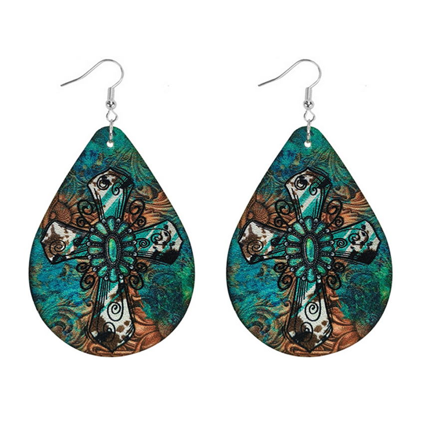 Wild West Teardrop Cross Earri - đánh giá và giá Women'S Fashion Wild West