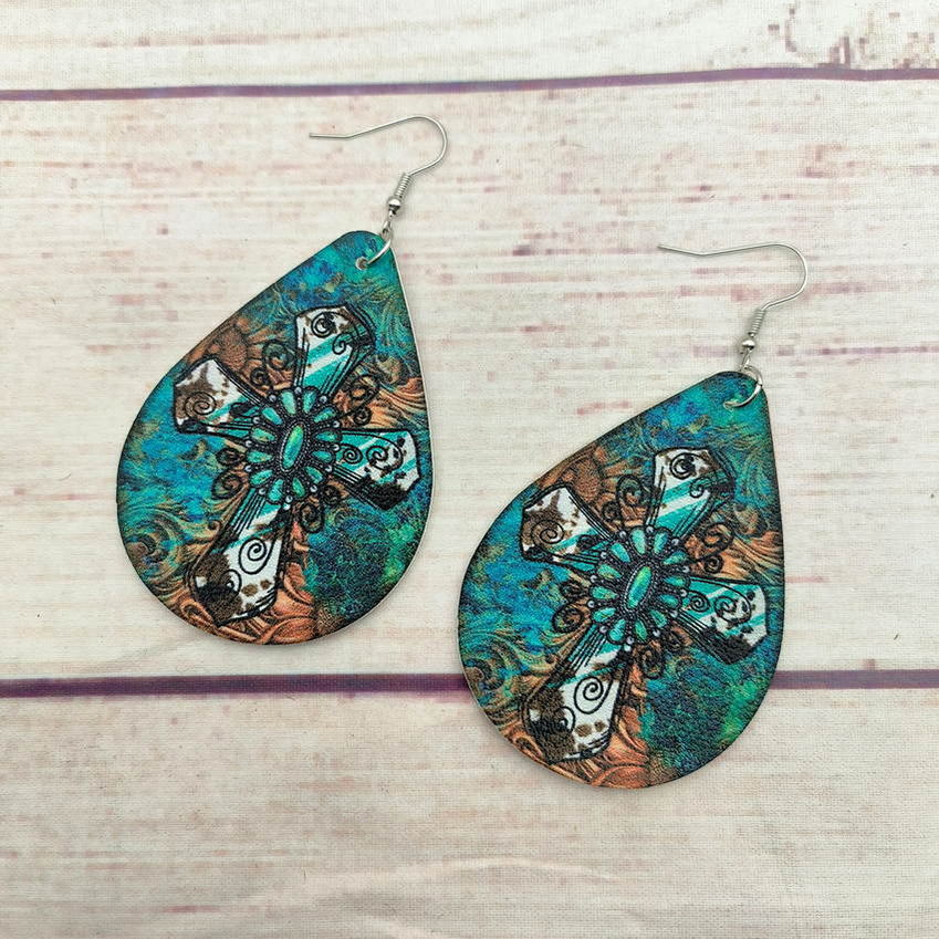 Wild West Teardrop Cross Earri - đánh giá và giá Women'S Fashion Wild West