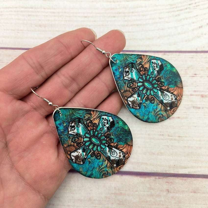 Wild West Teardrop Cross Earri - đánh giá và giá Women'S Fashion Wild West