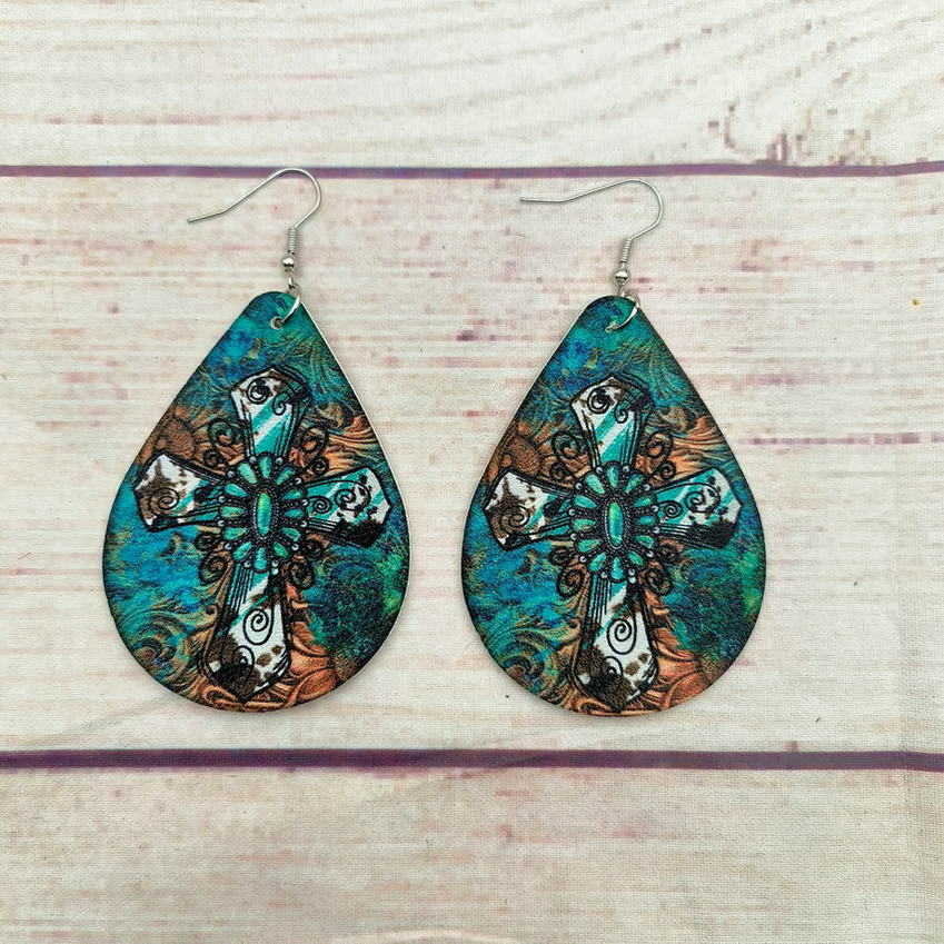Wild West Teardrop Cross Earri - đánh giá và giá Women'S Fashion Wild West