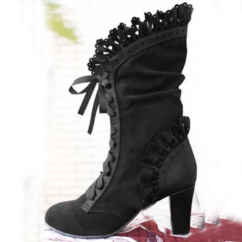Winter Lace Up Ladies High Hee - đánh giá và giá Women'S Fashion Victorian
