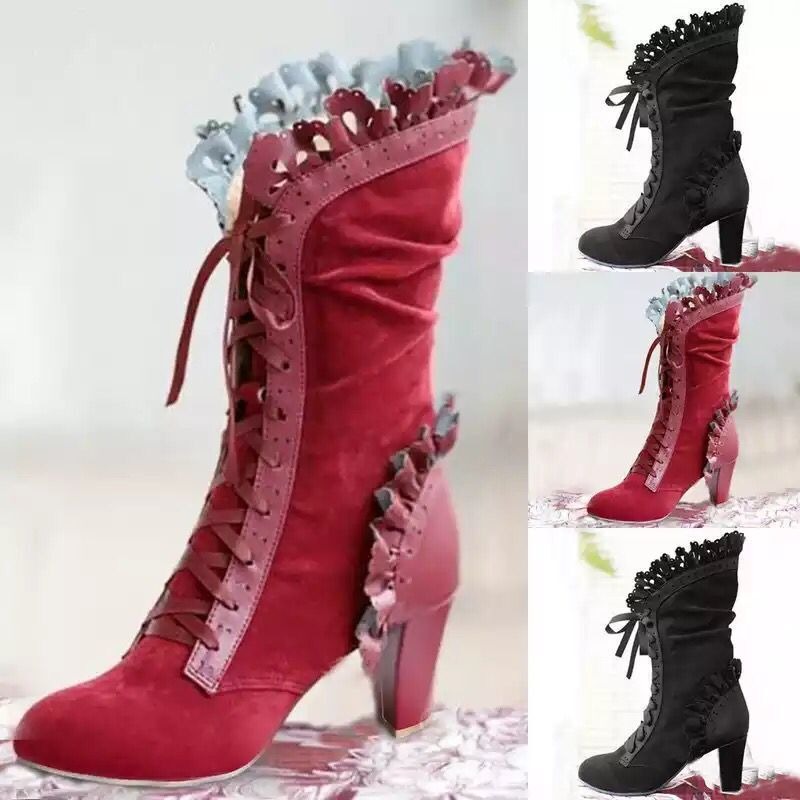 Winter Lace Up Ladies High Hee - đánh giá và giá Women'S Fashion Victorian