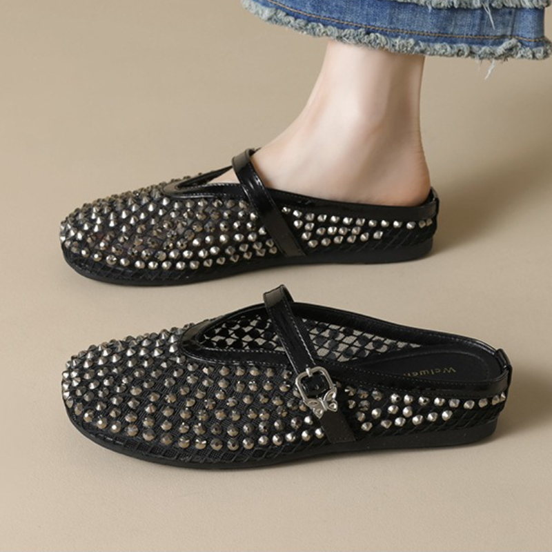 Mesh Rhinestone Brand Slippers - đánh giá và giá Women'S Fashion Brands