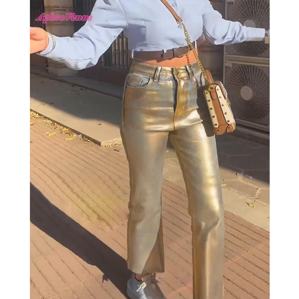 High Waist Gilded Coated Loose - đánh giá và giá Women'S Fashion Gilded Age