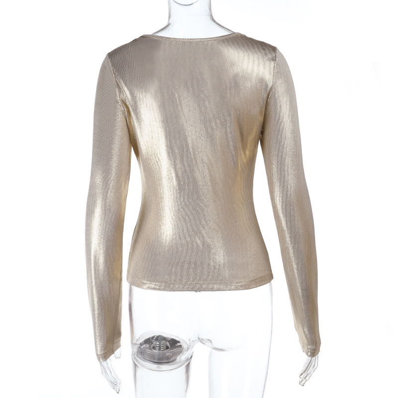 Women Metal Gilding Slim Fit T - đánh giá và giá Women'S Fashion Gilded Age