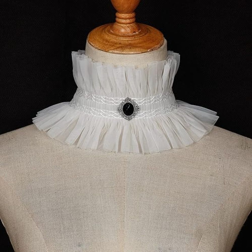Ruffle Gothic Collar Black Whi - đánh giá và giá Women'S Fashion Victorian
