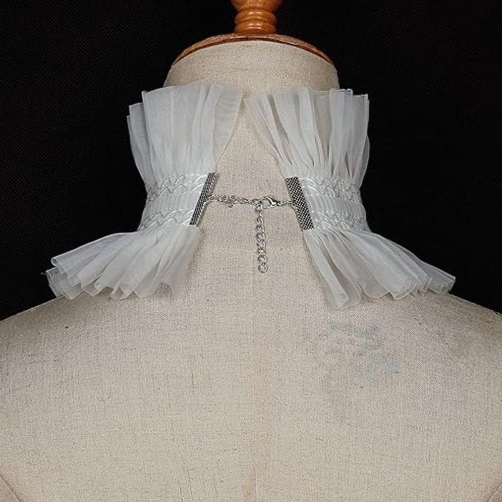 Ruffle Gothic Collar Black Whi - đánh giá và giá Women'S Fashion Victorian