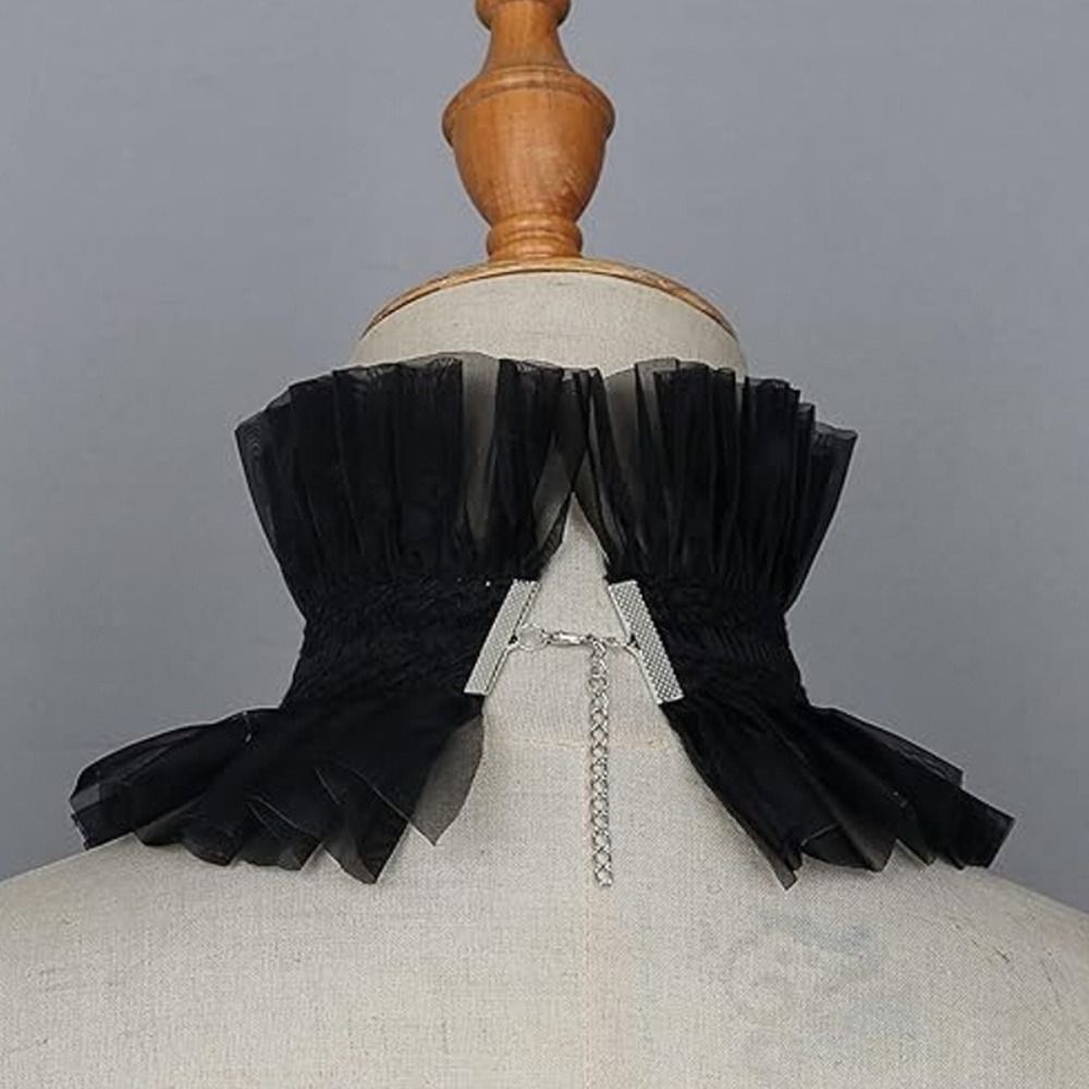 Ruffle Gothic Collar Black Whi - đánh giá và giá Women'S Fashion Victorian