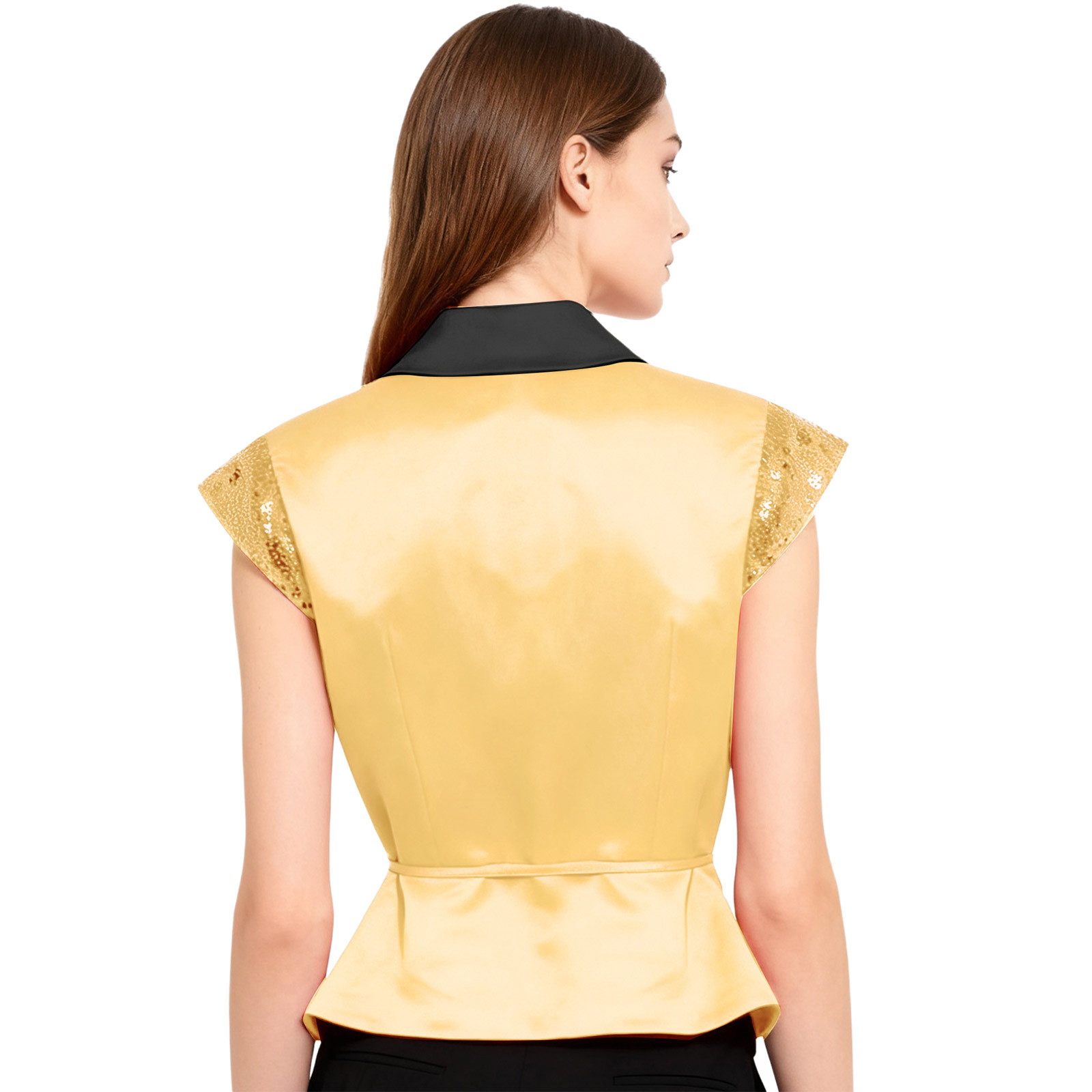 Women Sequin Vest V-neck Label - đánh giá và giá Women'S Fashion Labels