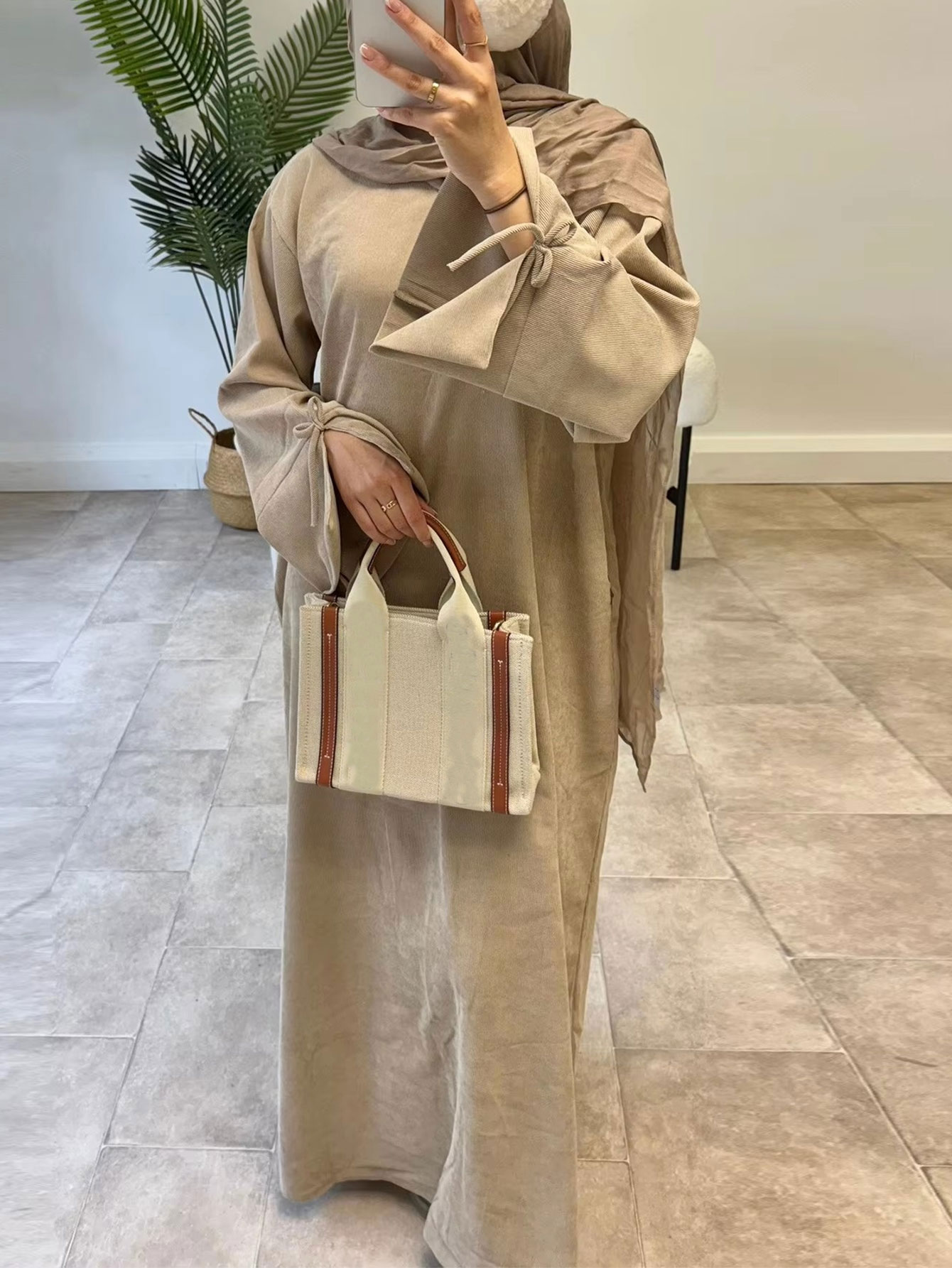 Ramadan Bow-knot Dubai Abaya D - đánh giá và giá Turkey Women Fashion