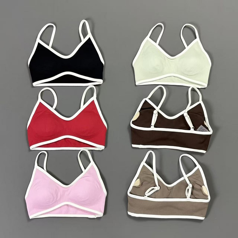 Women Contrastline Yoga Bra V  - đánh giá và giá Bra Top Seamless