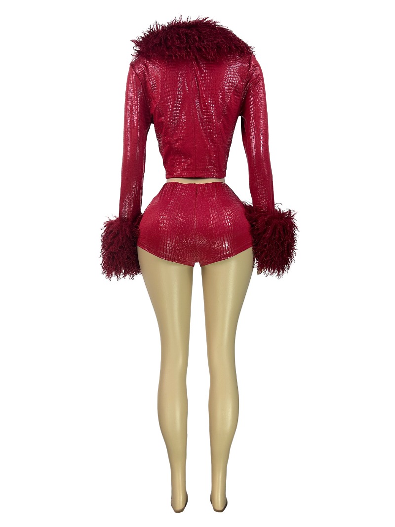 Gilding PU Leather 2 Piece Set - đánh giá và giá Women'S Fashion Gilded Age