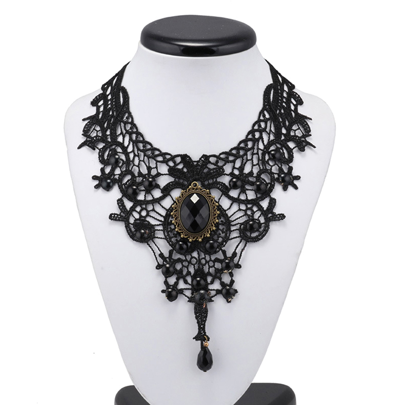 Hot Sale Women Black Lace Bead - đánh giá và giá Women'S Fashion Victorian