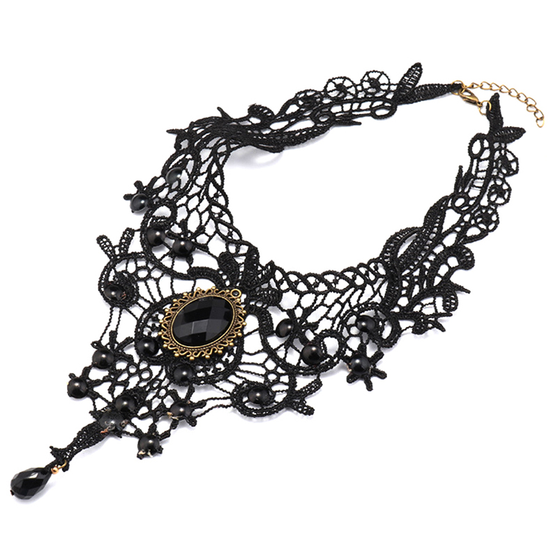 Hot Sale Women Black Lace Bead - đánh giá và giá Women'S Fashion Victorian