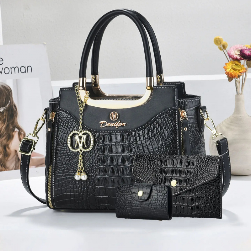 Women's Crocodile Texture Hand - đánh giá và giá Women Fashion Handbags
