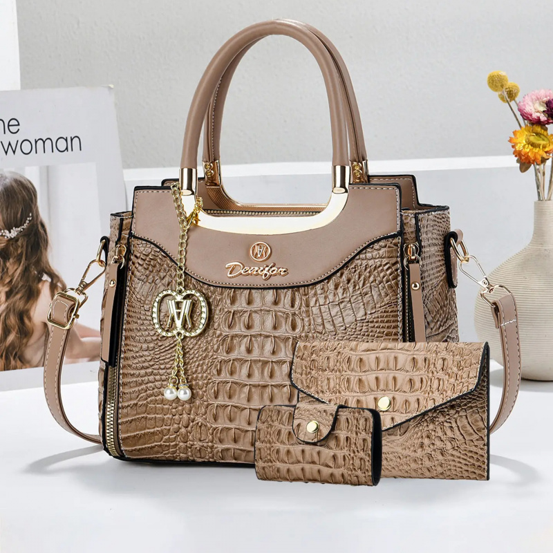 Women's Crocodile Texture Hand - đánh giá và giá Women Fashion Handbags