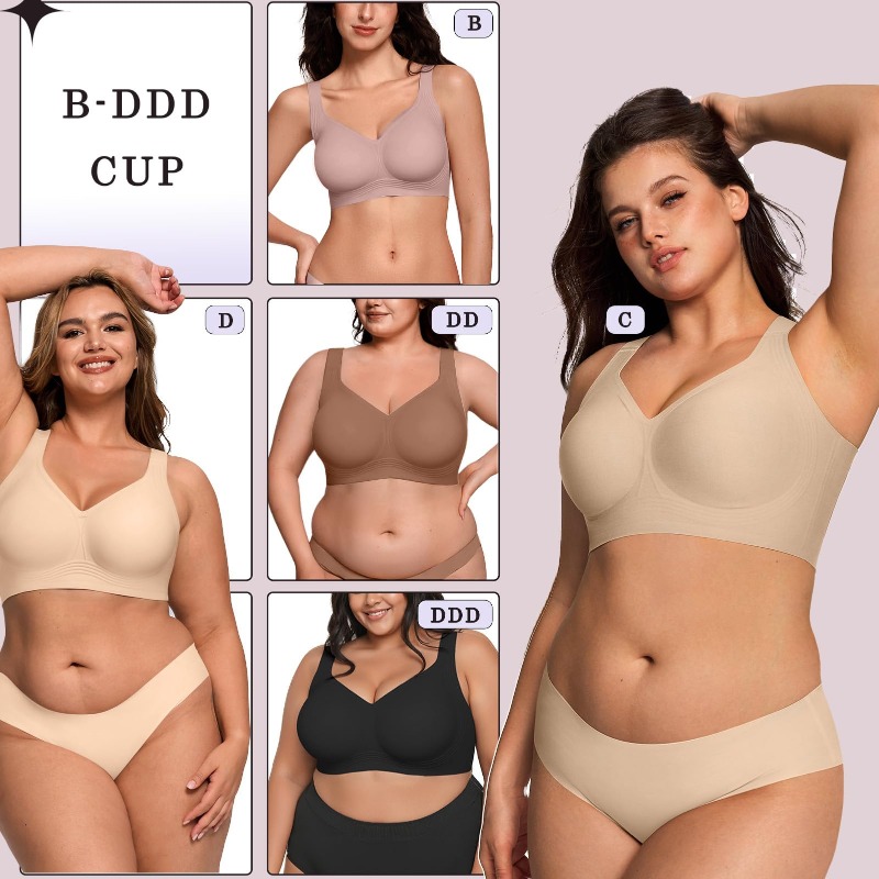 Plus Size Wireless Jelly Bra W - đánh giá và giá Bra Top Seamless