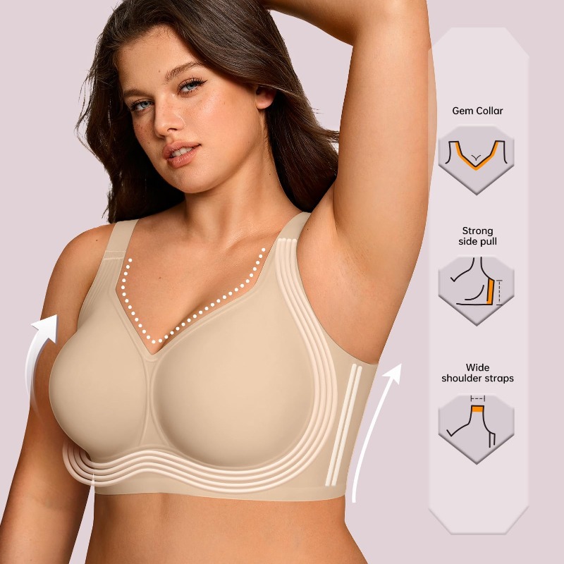 Plus Size Wireless Jelly Bra W - đánh giá và giá Bra Top Seamless