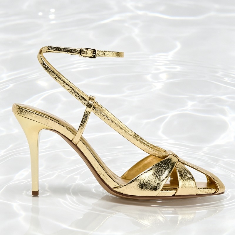 Fashion Gold Thin Heeled Sanda - đánh giá và giá Women'S Fashion Brands