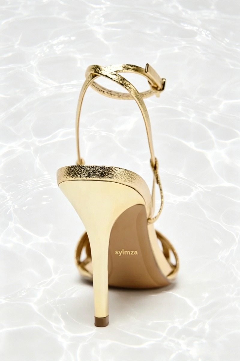 Fashion Gold Thin Heeled Sanda - đánh giá và giá Women'S Fashion Brands