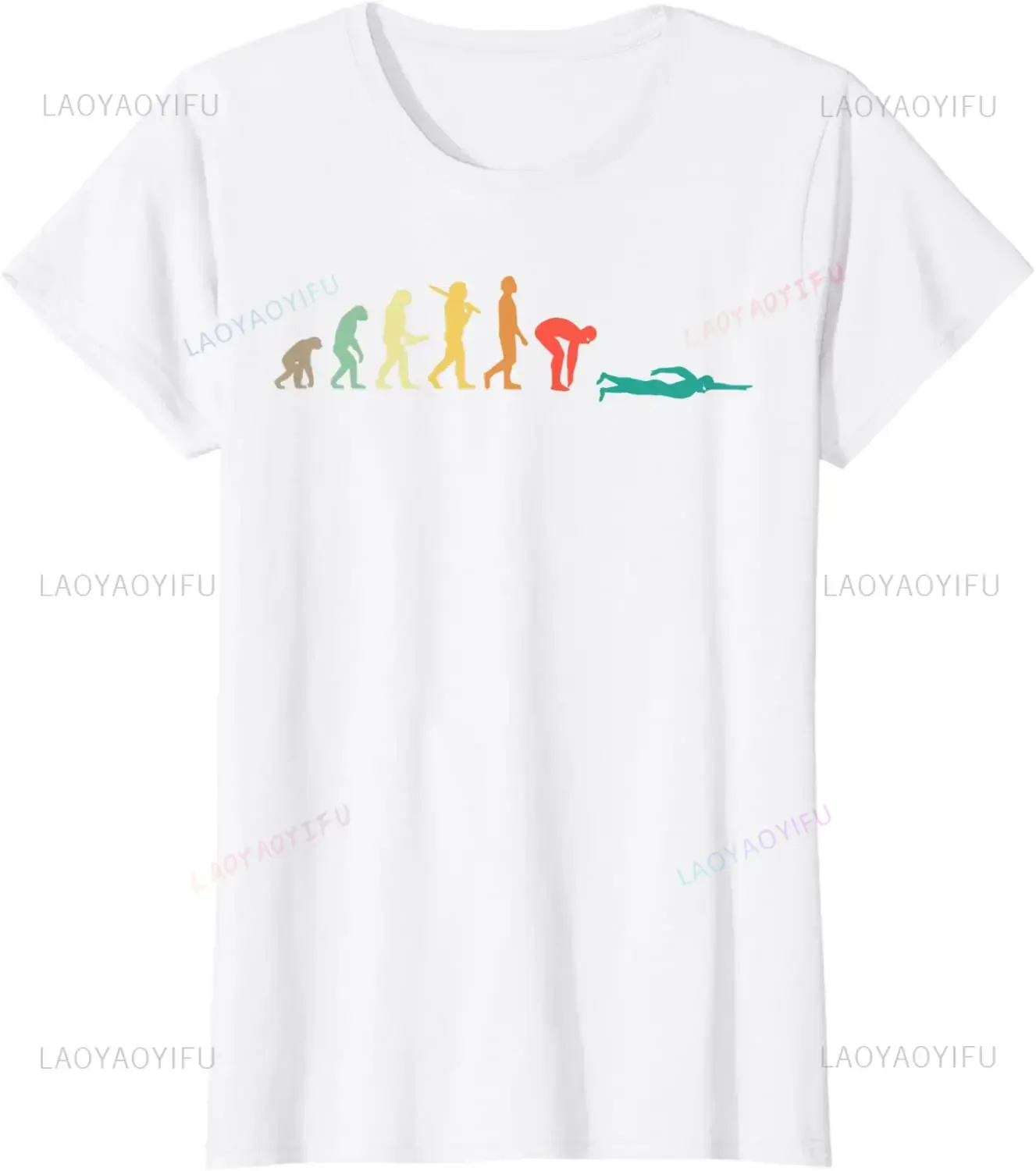 Retro Graphic Swimming Evoluti - đánh giá và giá Women'S Fashion Graphic Tees