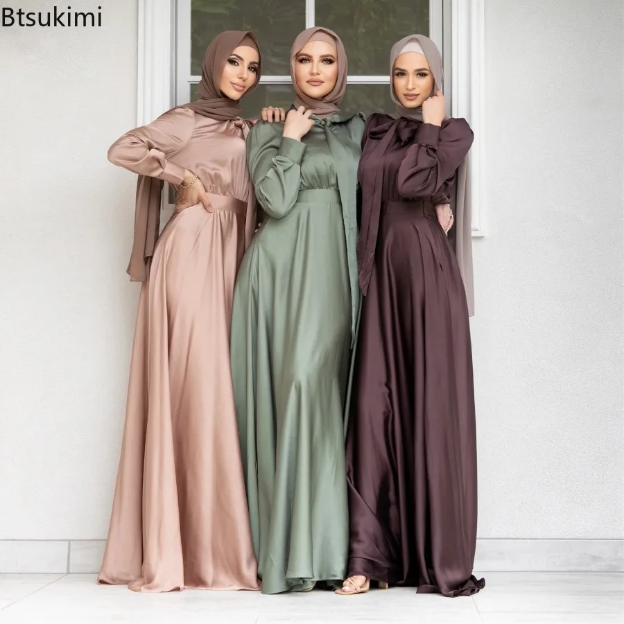 Elegant Satin Dress for Women  - đánh giá và giá Turkey Women Fashion