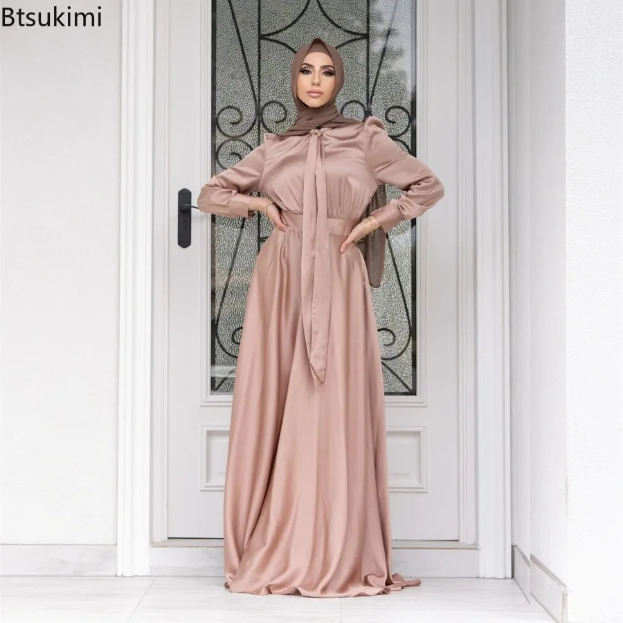 Elegant Satin Dress for Women  - đánh giá và giá Turkey Women Fashion