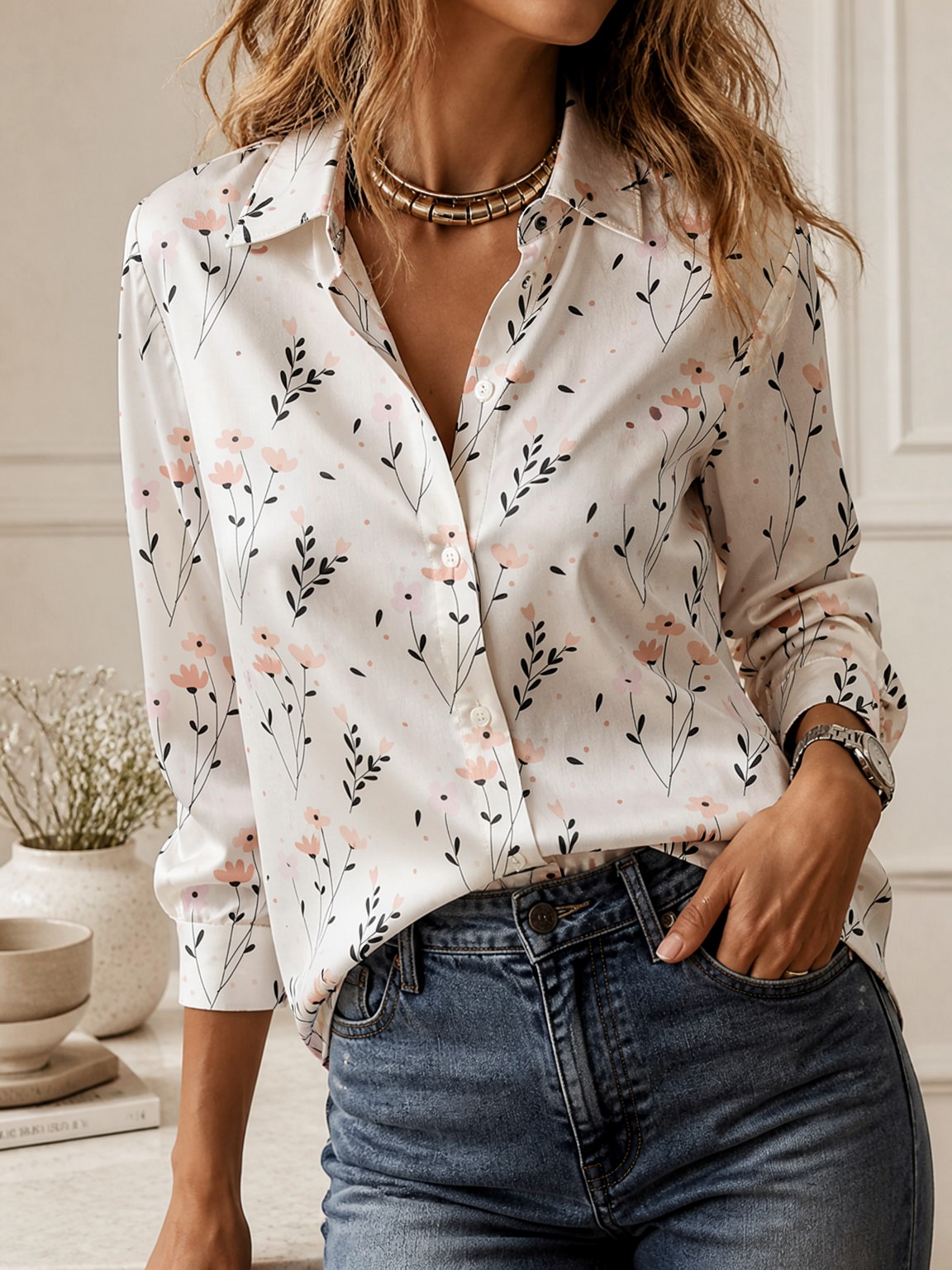 2026Minimalist Button Down Lon - đánh giá và giá Women Fashion Style